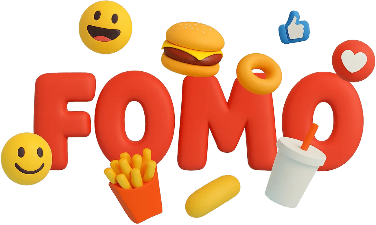 An illustration of the FOMO word.